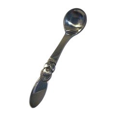 Georg Jensen Sterling Silver 
Steel
 Cactus Mustard Spoon No 106
