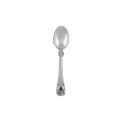 Georg Jensen Sterling Silver Stone Set 75th Anniversary Child’s Spoon