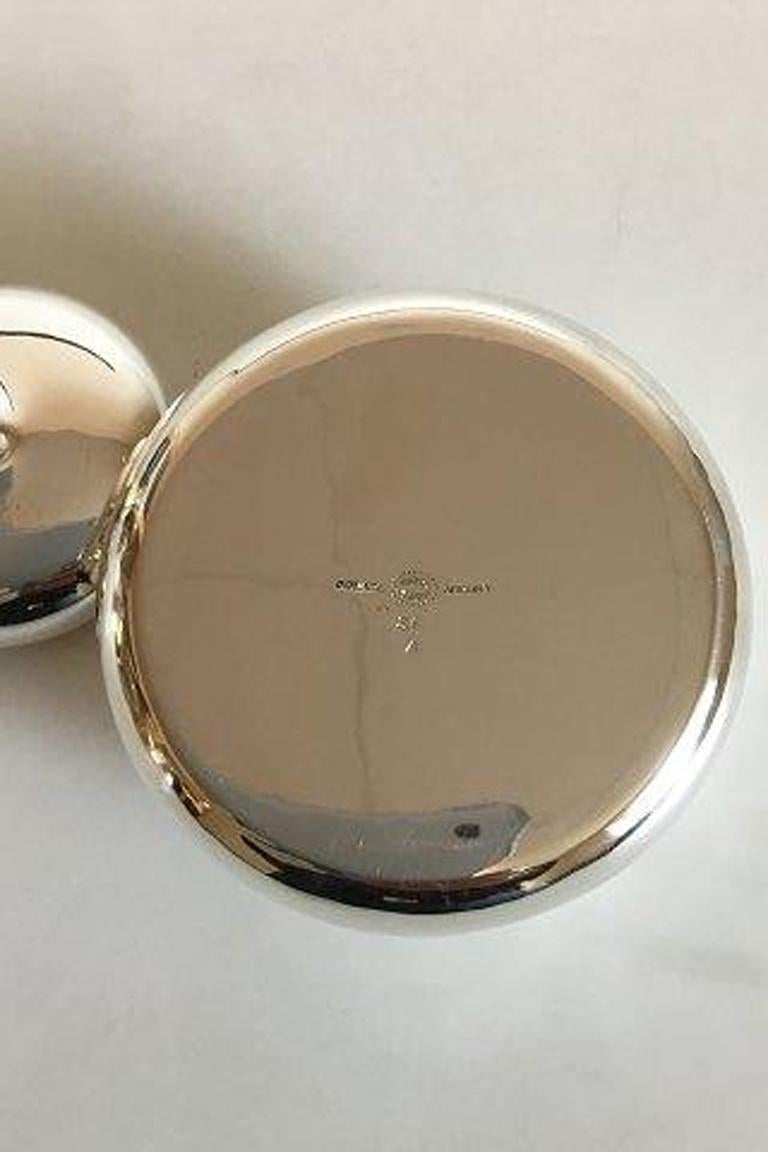 Georg Jensen Sterling Silver Sugar Bowl No 80A In Good Condition For Sale In Copenhagen, DK