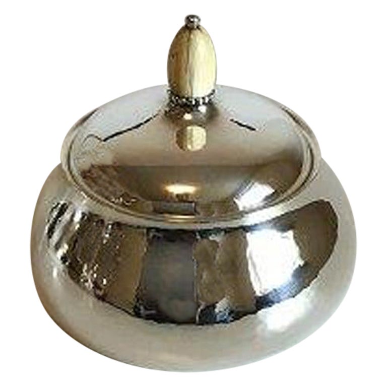 Georg Jensen Sterling Silver Sugar Bowl No 80A For Sale