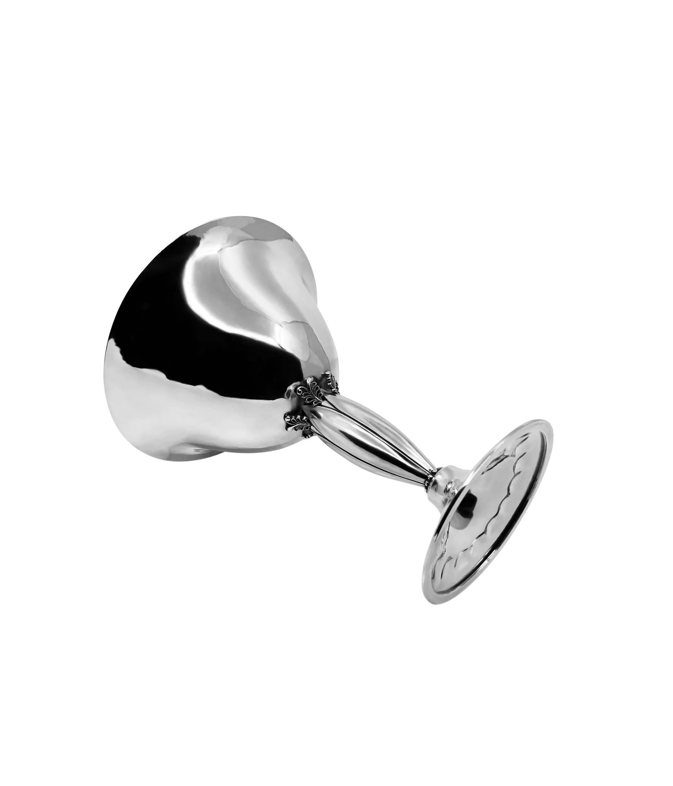 Georg Jensen Tazza aus Sterlingsilber 446 (Art nouveau) im Angebot