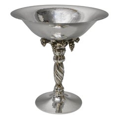 Georg Jensen Compota Tazza de Plata de Ley con Motivo de Uvas 263 B