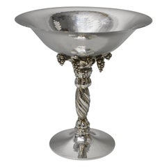 Compotier Tazza en argent sterling avec motif de raisin de Georg Jensen 263 B