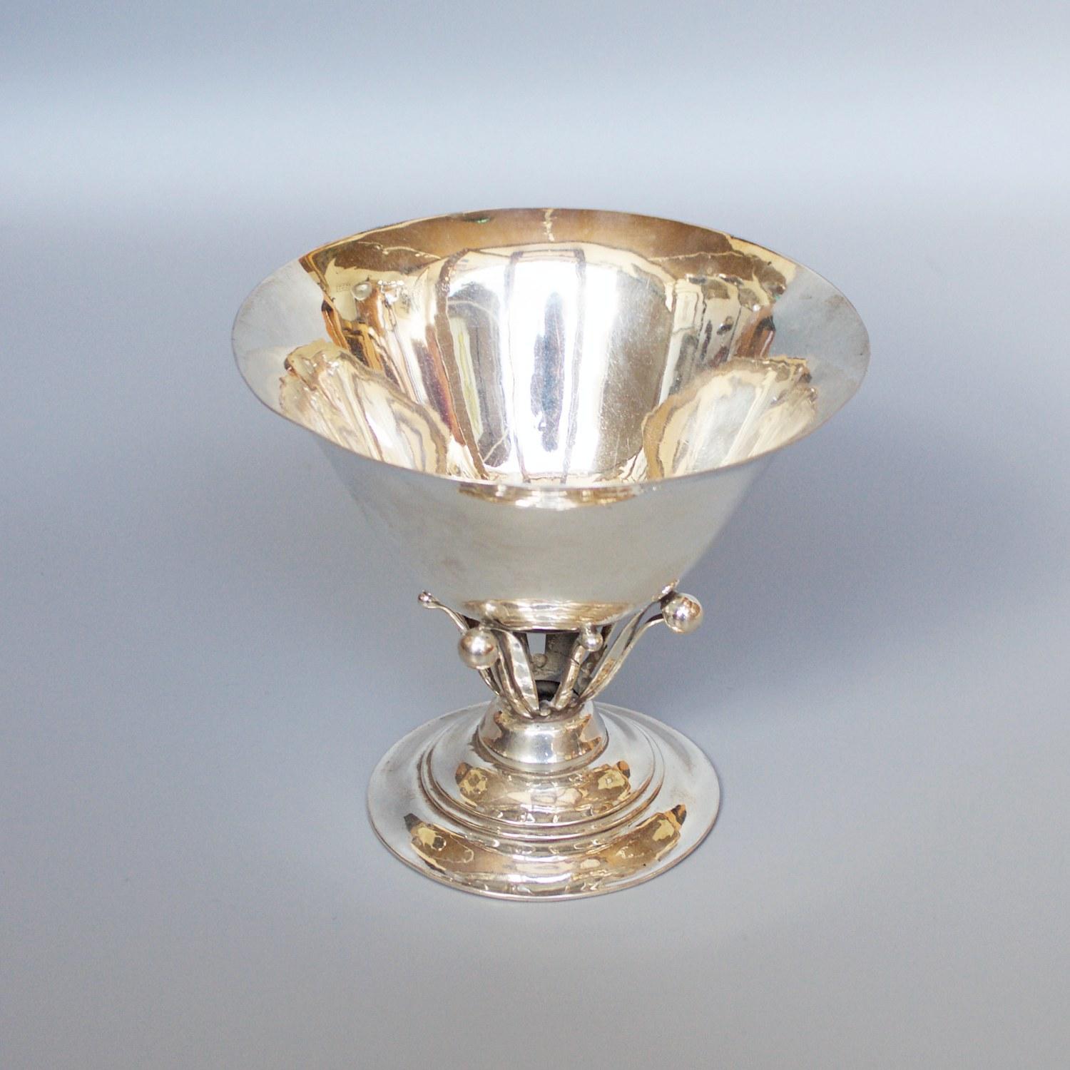 Georg Jensen Sterling Silver, Tazza Cup Designed by Johan Rohde, circa 1930 2