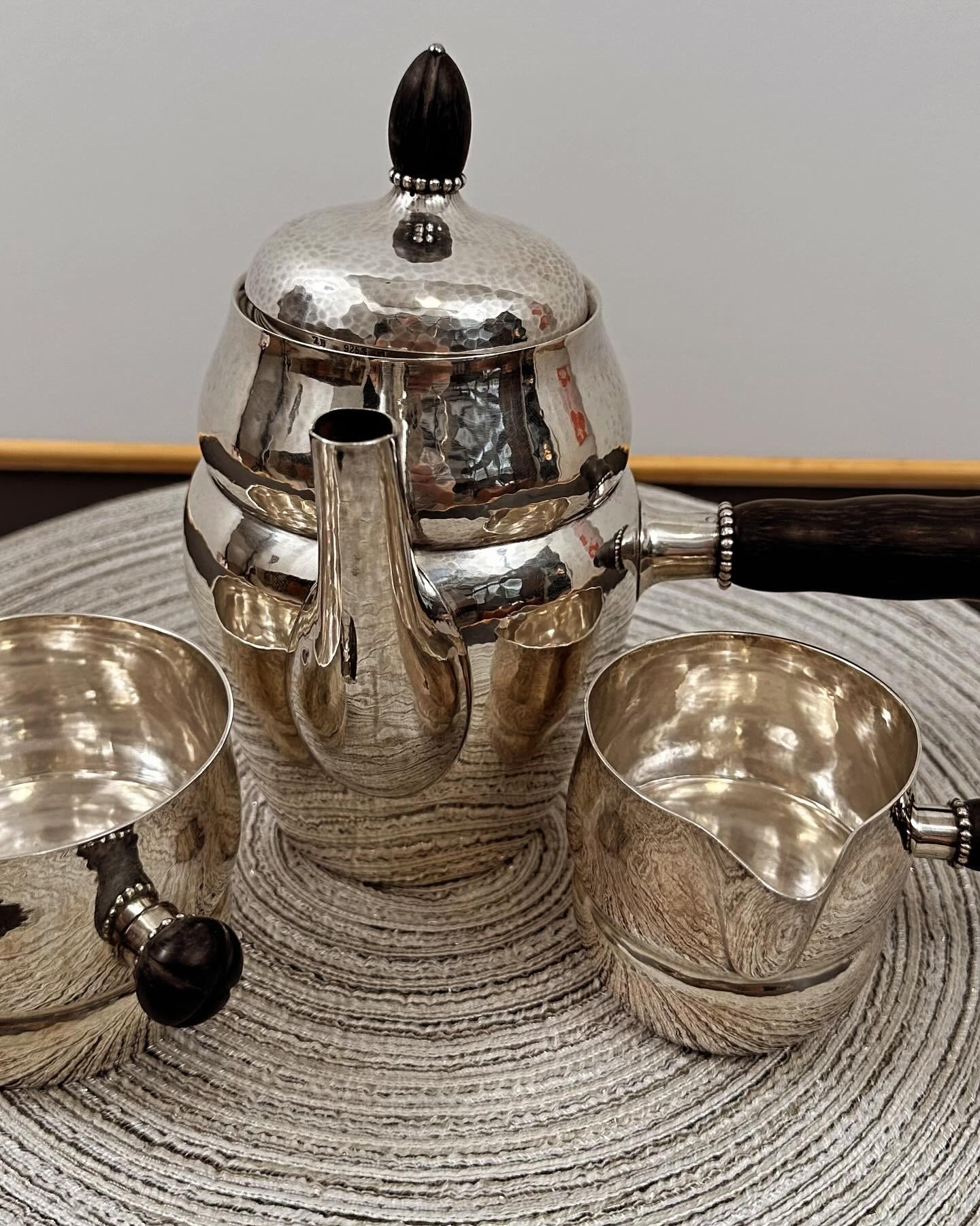 Danish Georg Jensen Sterling Silver Tea / Coffee Set c. 1930 For Sale