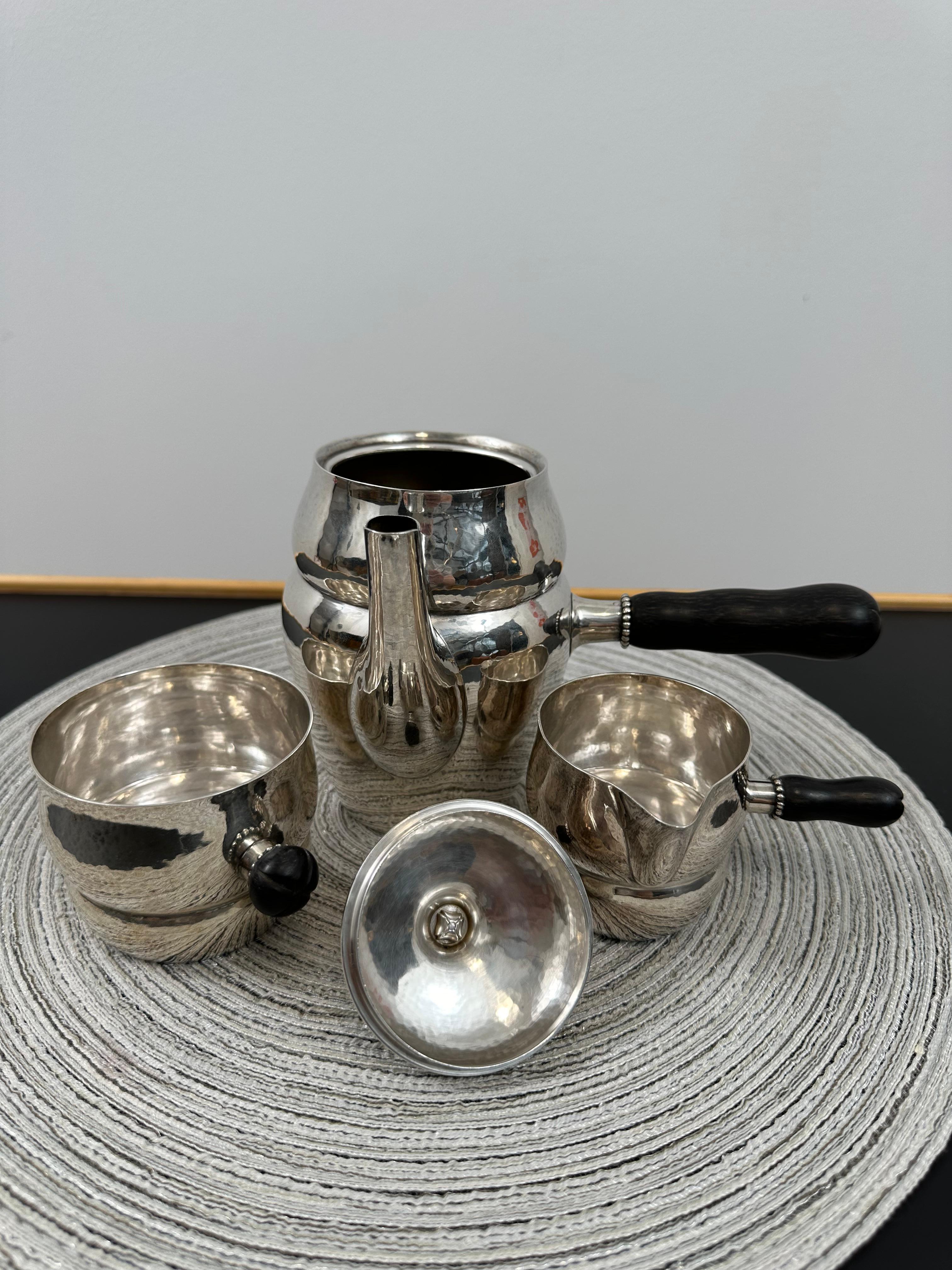 Georg Jensen Sterling Silver Tea / Coffee Set c. 1930 For Sale 1