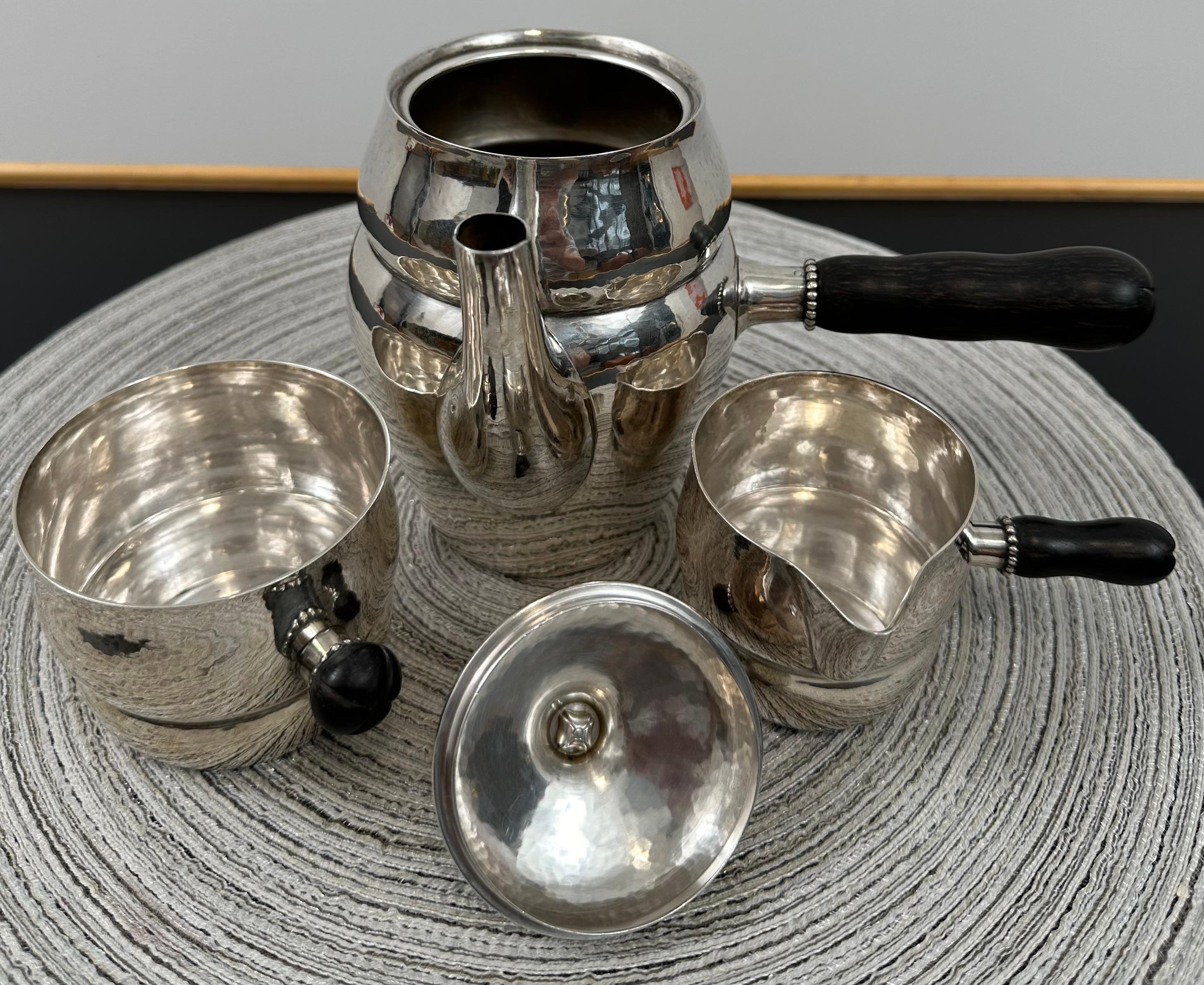 Georg Jensen Sterling Silber Tee / Kaffee Set um 1930 im Angebot 1