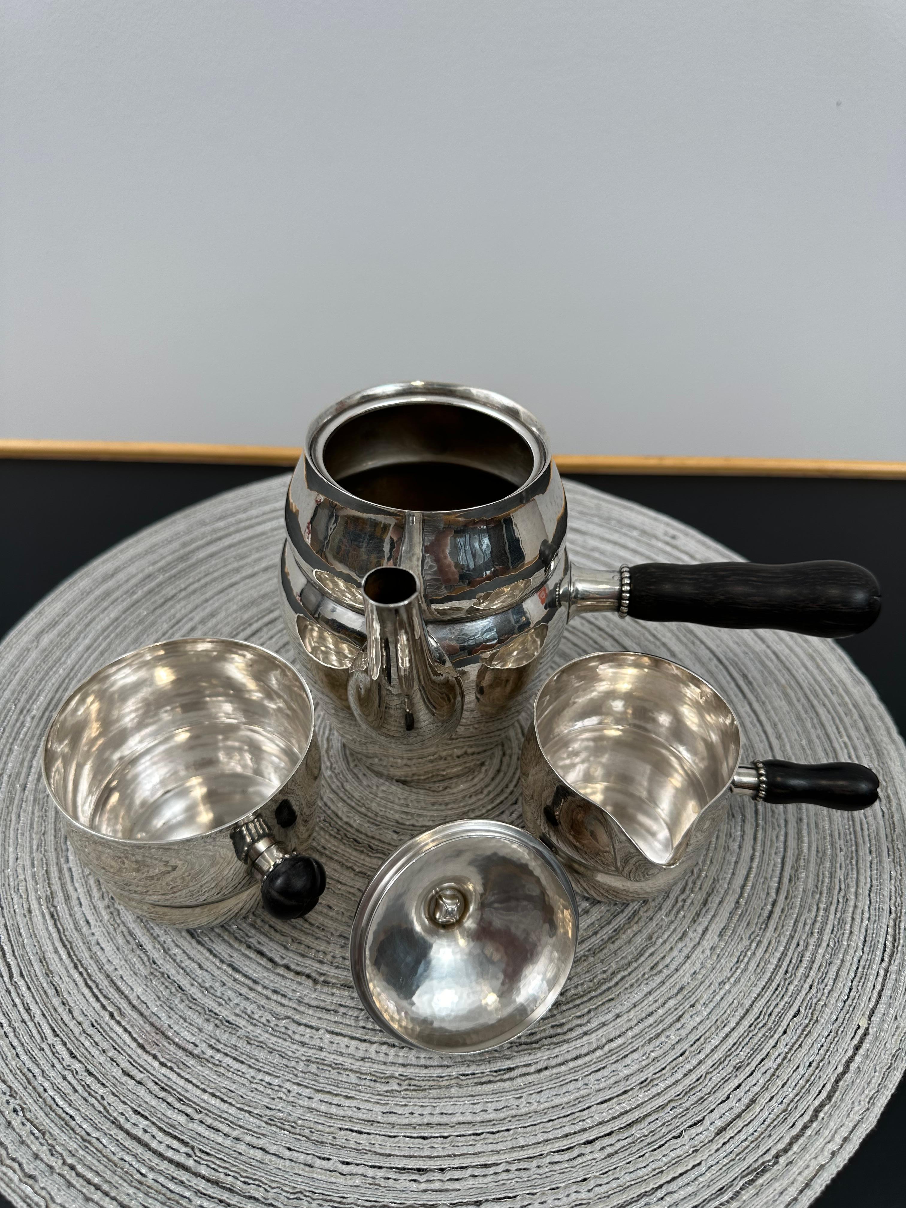 Georg Jensen Sterling Silver Tea / Coffee Set c. 1930 For Sale 3
