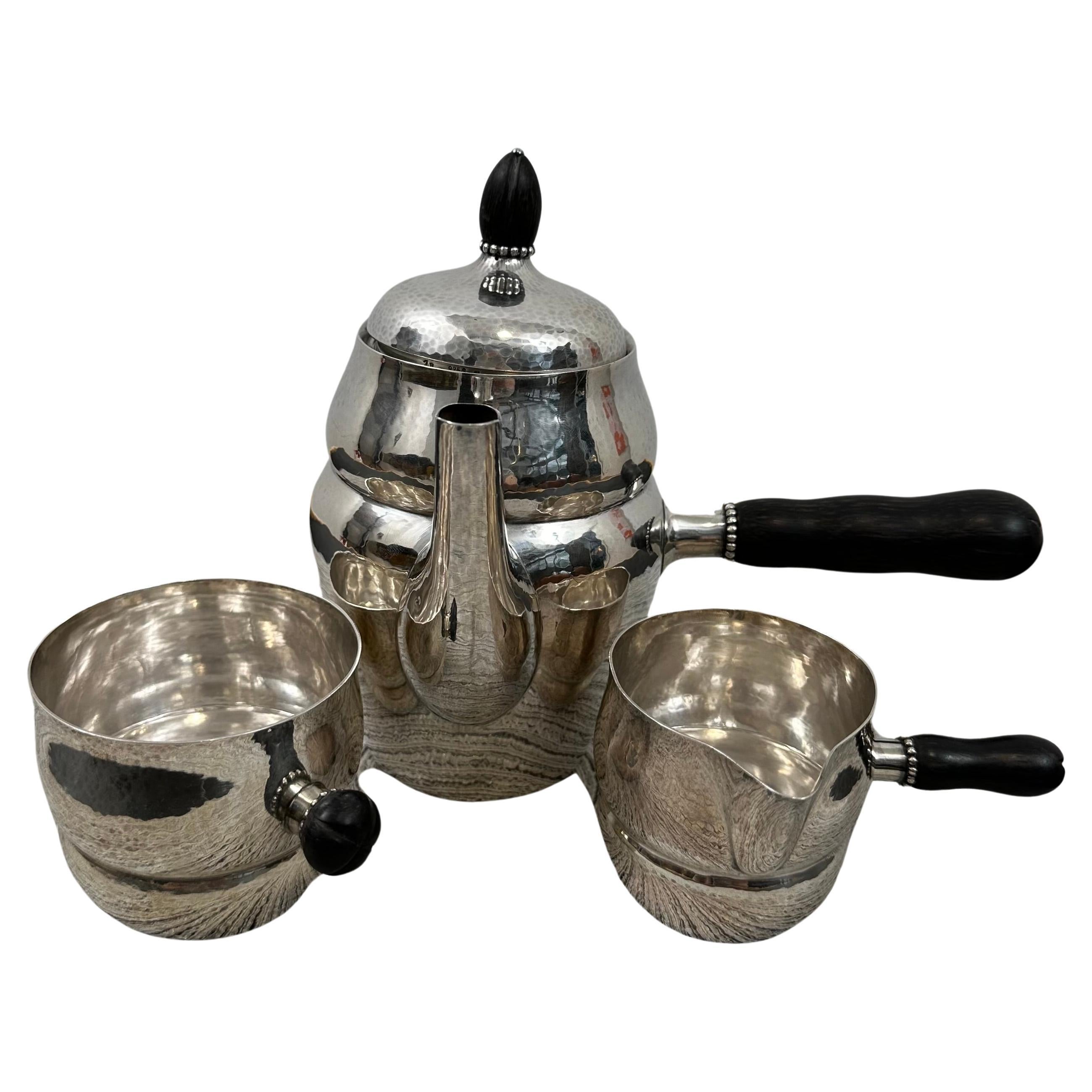 Georg Jensen Sterling Silver Tea / Coffee Set c. 1930 For Sale