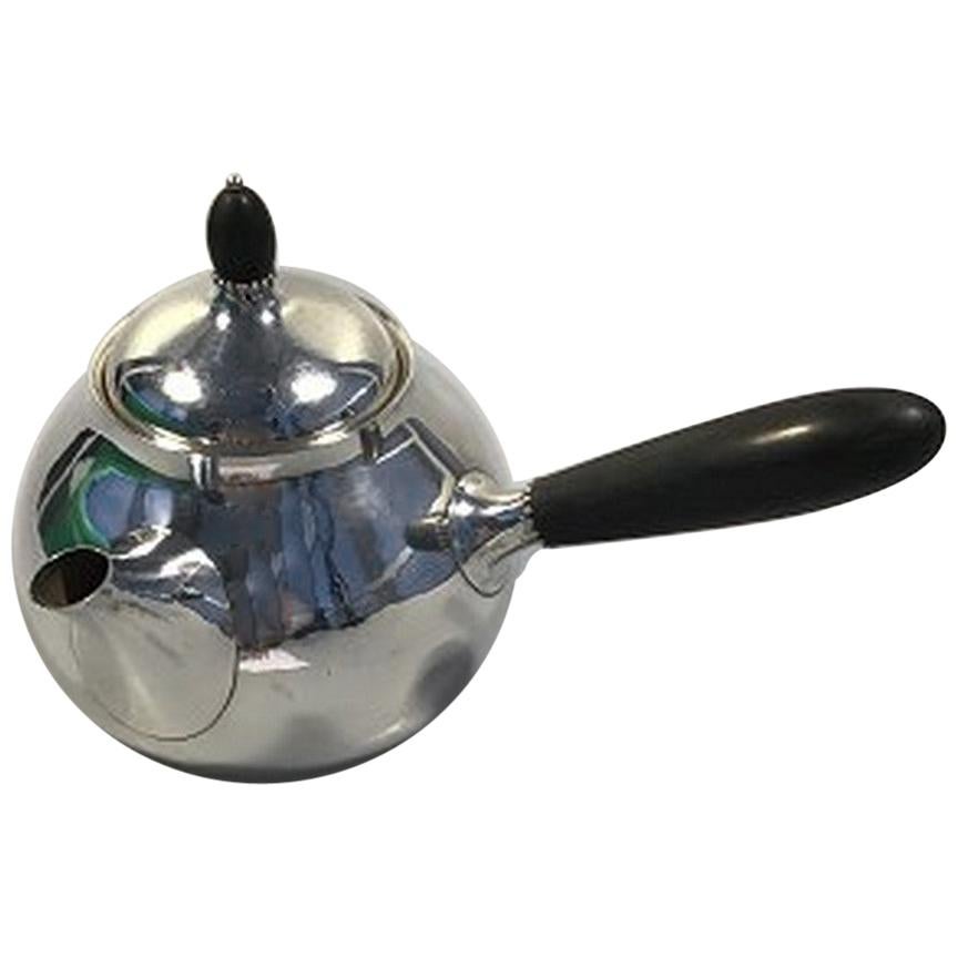 Georg Jensen Sterling Silver Tea Pot No 80B with Ebony Handle