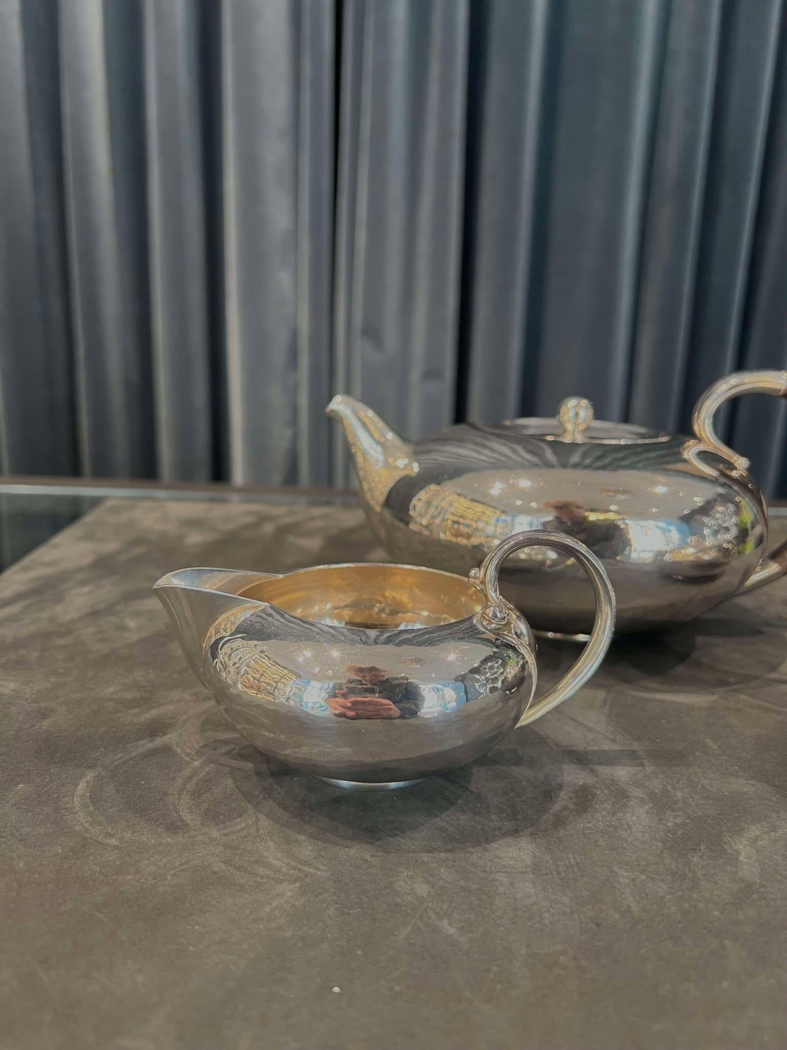 Metà XX secolo Georg Jensen Set da tè in argento 787 in vendita