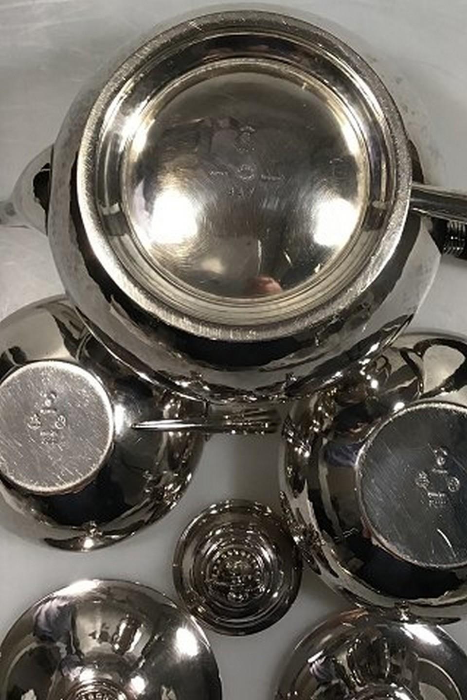 Danish Georg Jensen Sterling Silver Tea Set No 322, '1915-1933' For Sale