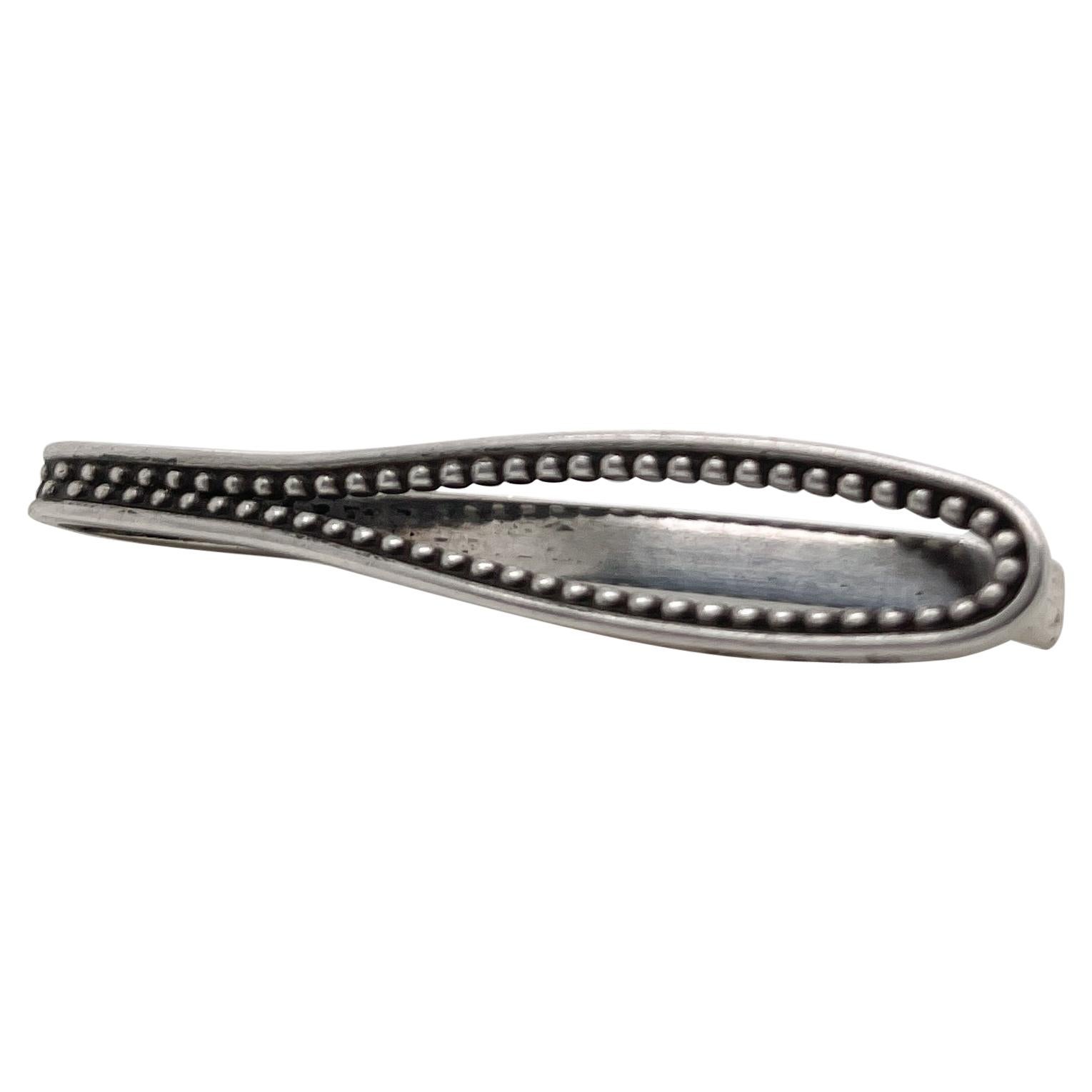 Georg Jensen Sterlingsilber Krawattenbar oder Geldklammer Modell Nr. 60 im Angebot