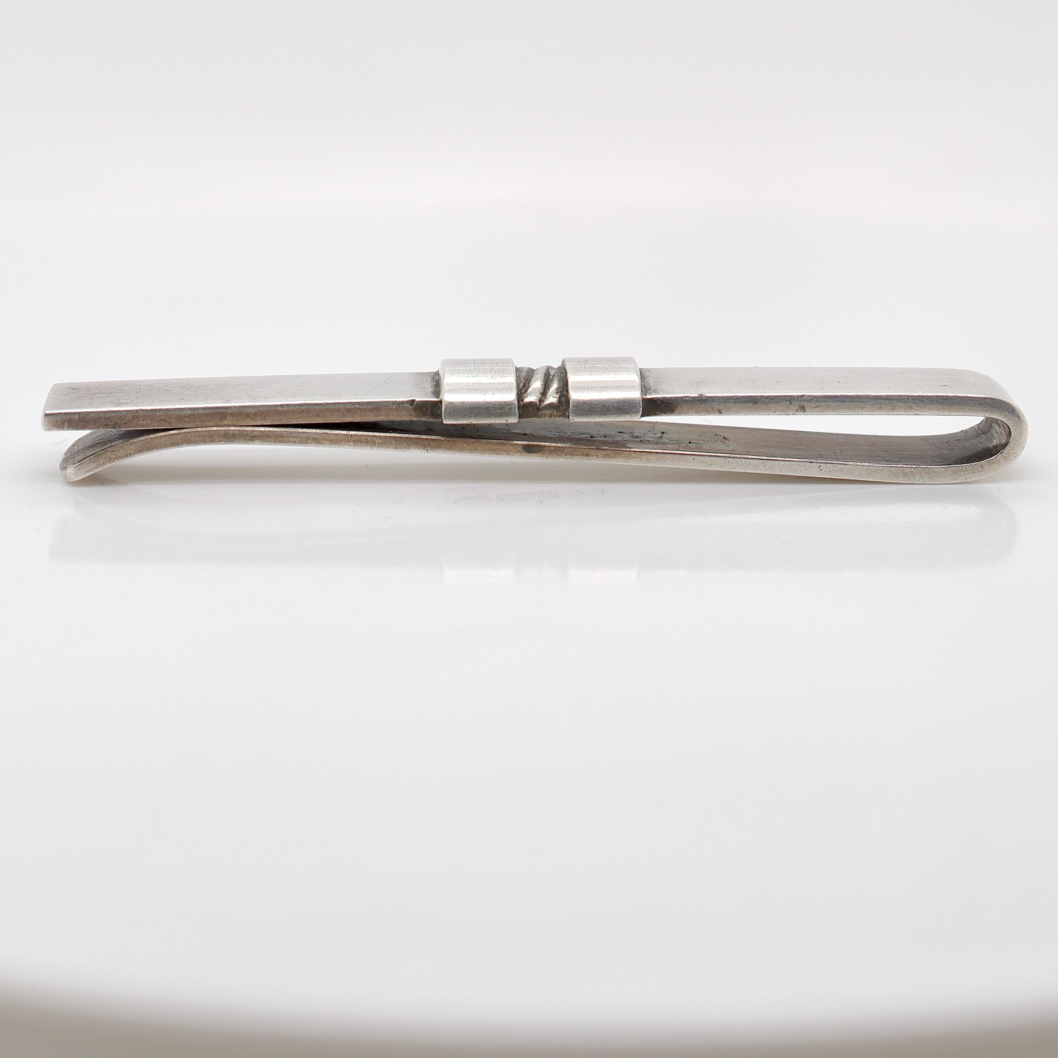 Moderniste Georg Jensen, pince à cravate ou pince à billets en argent sterling n° 74 en vente