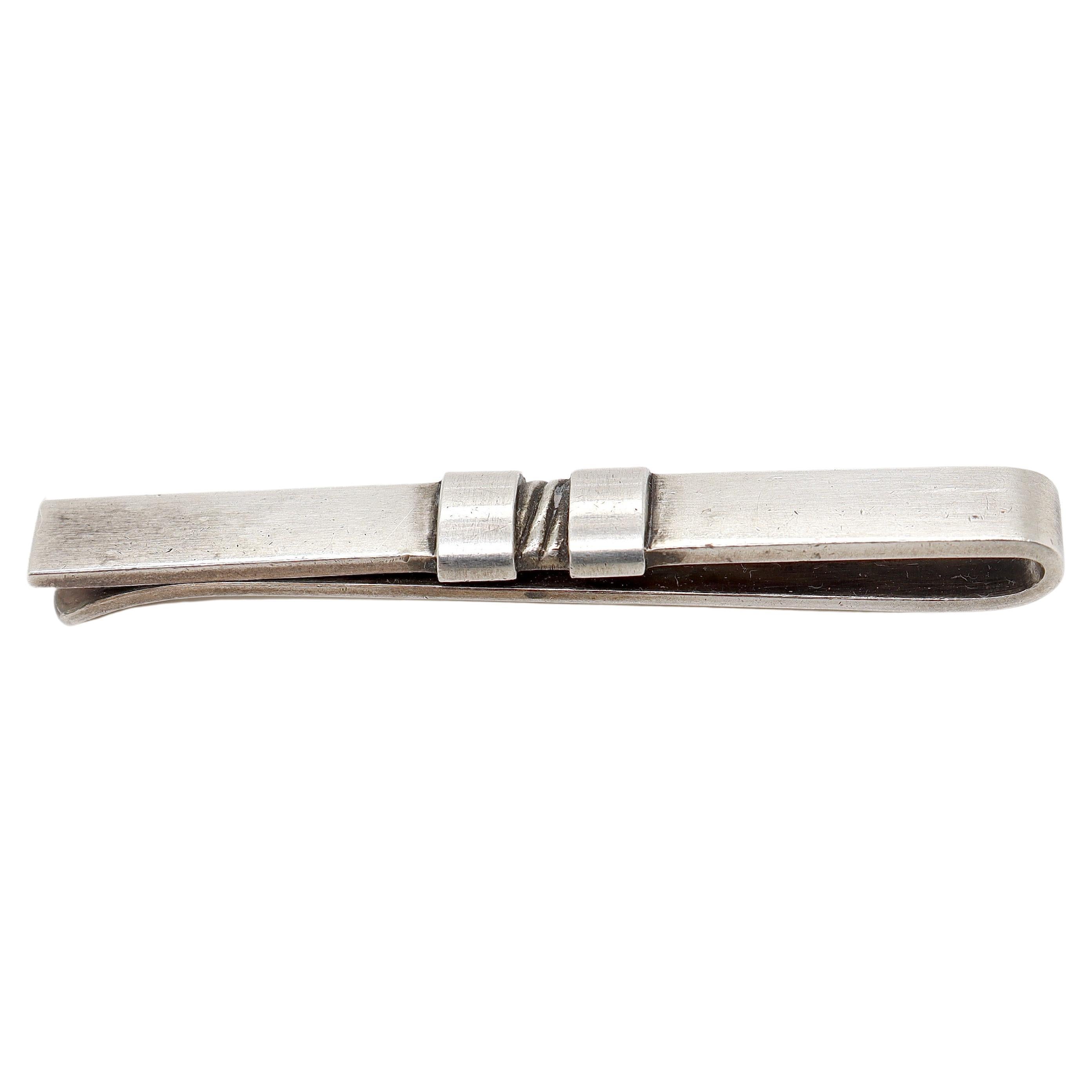 Georg Jensen Sterling Silver Tie Bar or Money Clip No. 74 For Sale