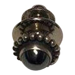 Georg Jensen Sterling Silver Tie Pine/tie Tack/lapel Pin No 25 Hematite
