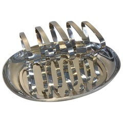 Georg Jensen Sterling Silver Toast Rack and Tray No. 1183
