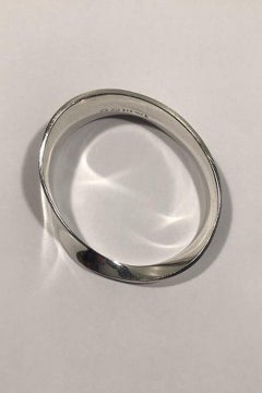 Georg Jensen Sterling Silver Torun Bracelet/Bangle No 206 Möbius Size L
