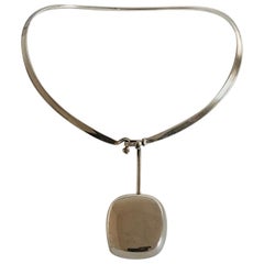 Georg Jensen Anello da collo Torun in argento sterling #168 con ciondolo #306