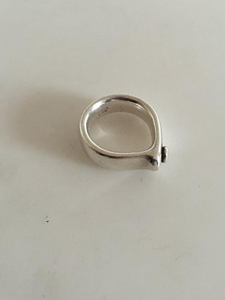 Georg Jensen Sterling Silver Torun Ring No 440. Ring Size 50 / US 5 1/2. From after 1945. Weight 10.6 gr/0.37 oz