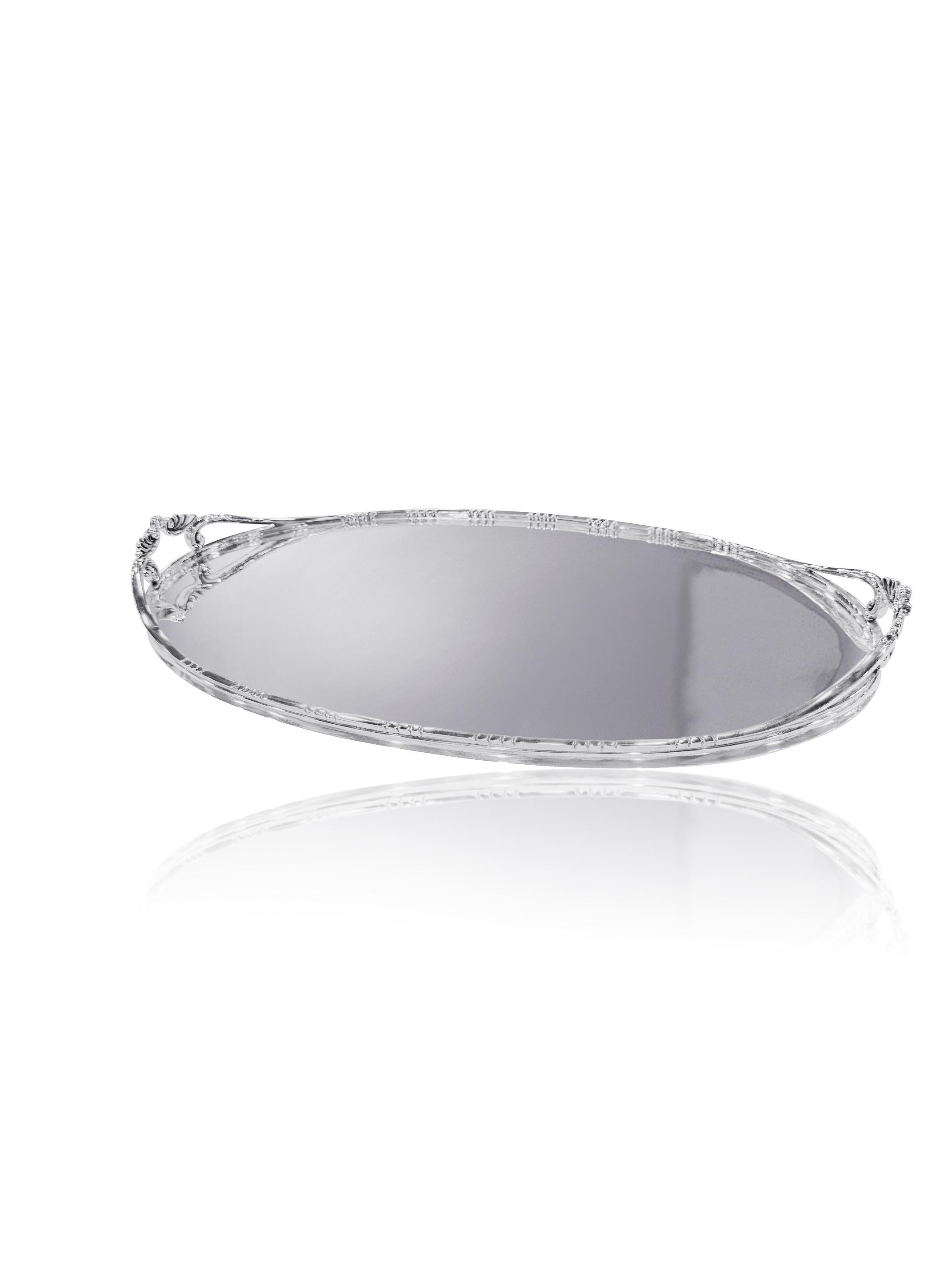 Georg Jensen Sterling Silver Tray 332C In Excellent Condition For Sale In Hellerup, DK