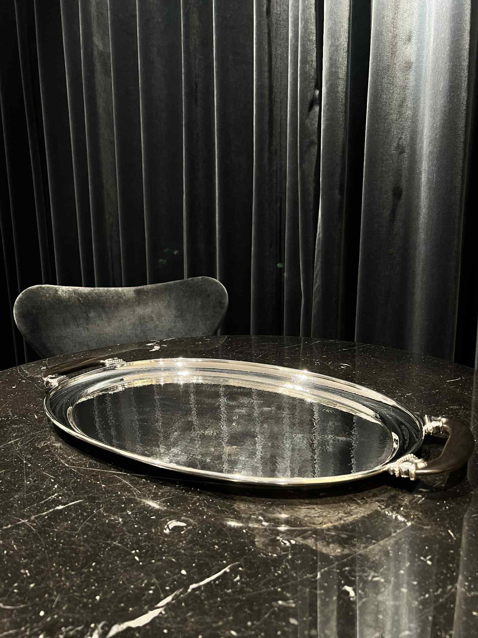 Georg Jensen Sterling Silver Tray 80 Hecho a mano en venta