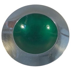 Georg Jensen Sterling Silver Tray (Green enamel) No 1080