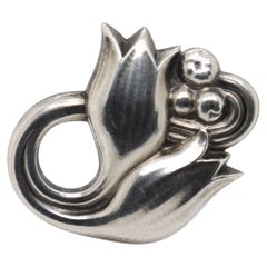 Used Georg Jensen Sterling Silver Tulip Brooch No. 100A