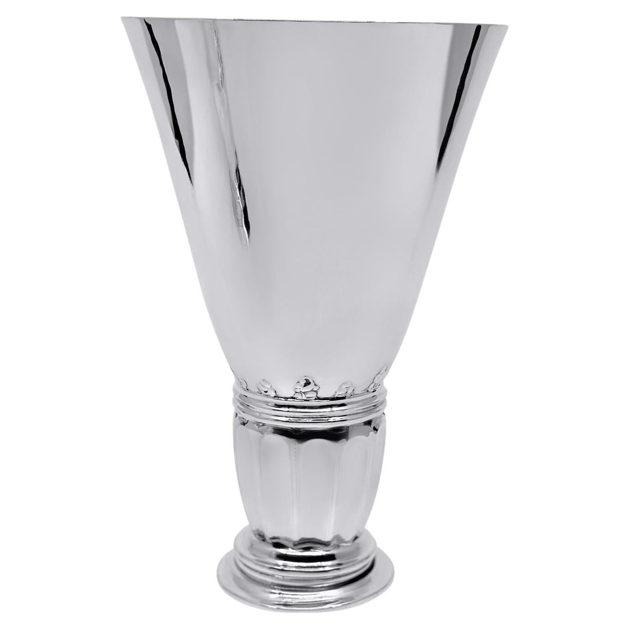Georg Jensen Jarrón de plata de ley 52