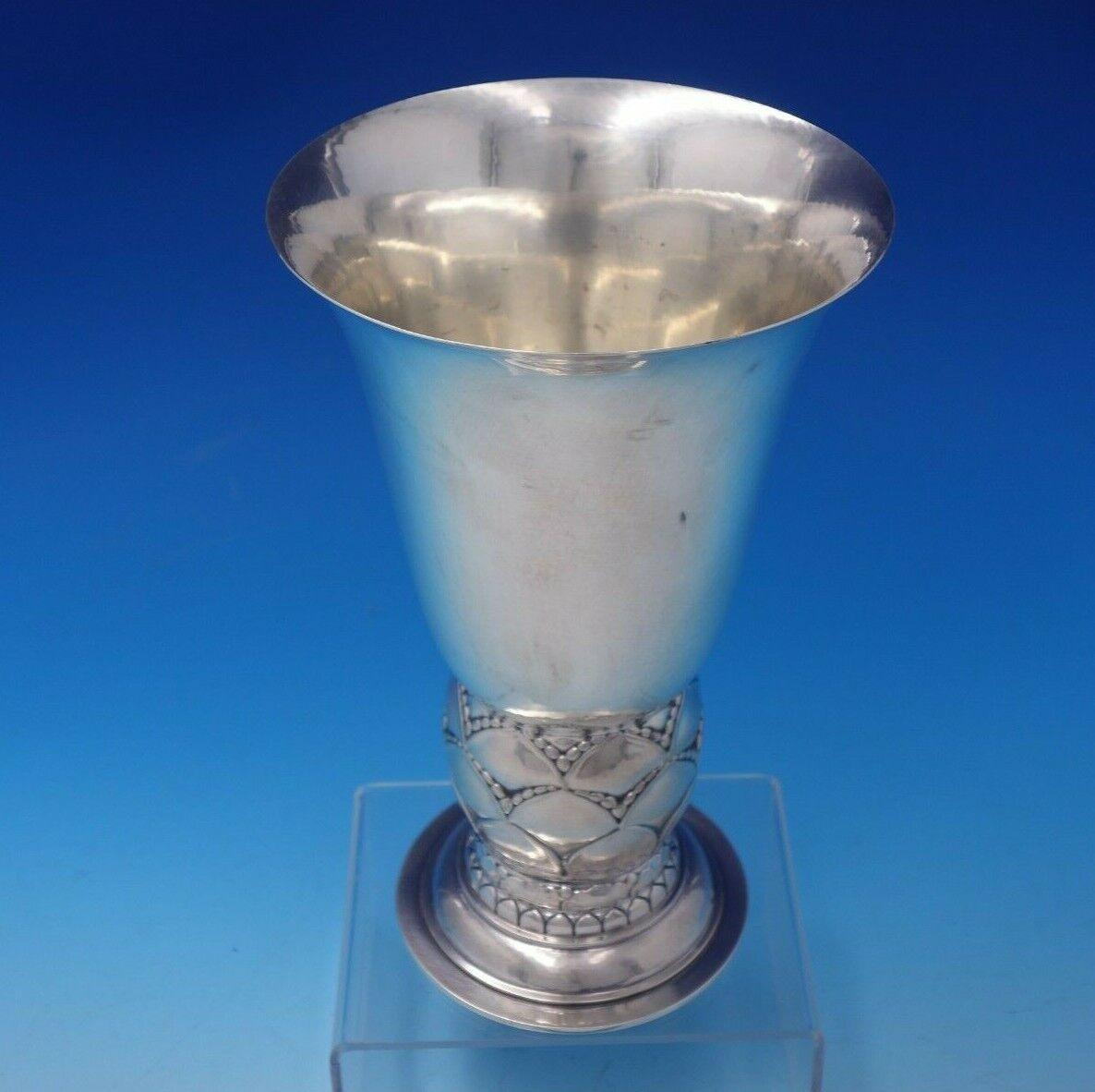 Art Deco Georg Jensen Sterling Silver Vase #68 '#4952' For Sale