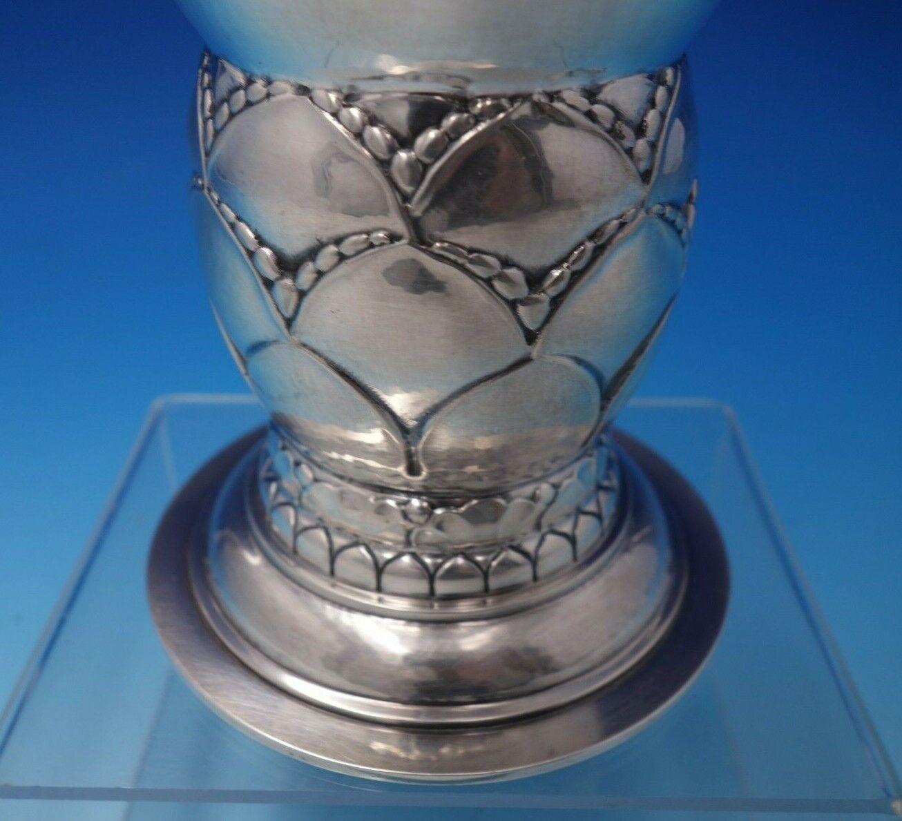 Georg Jensen Sterling Silver Vase #68 '#4952' In Excellent Condition For Sale In Big Bend, WI