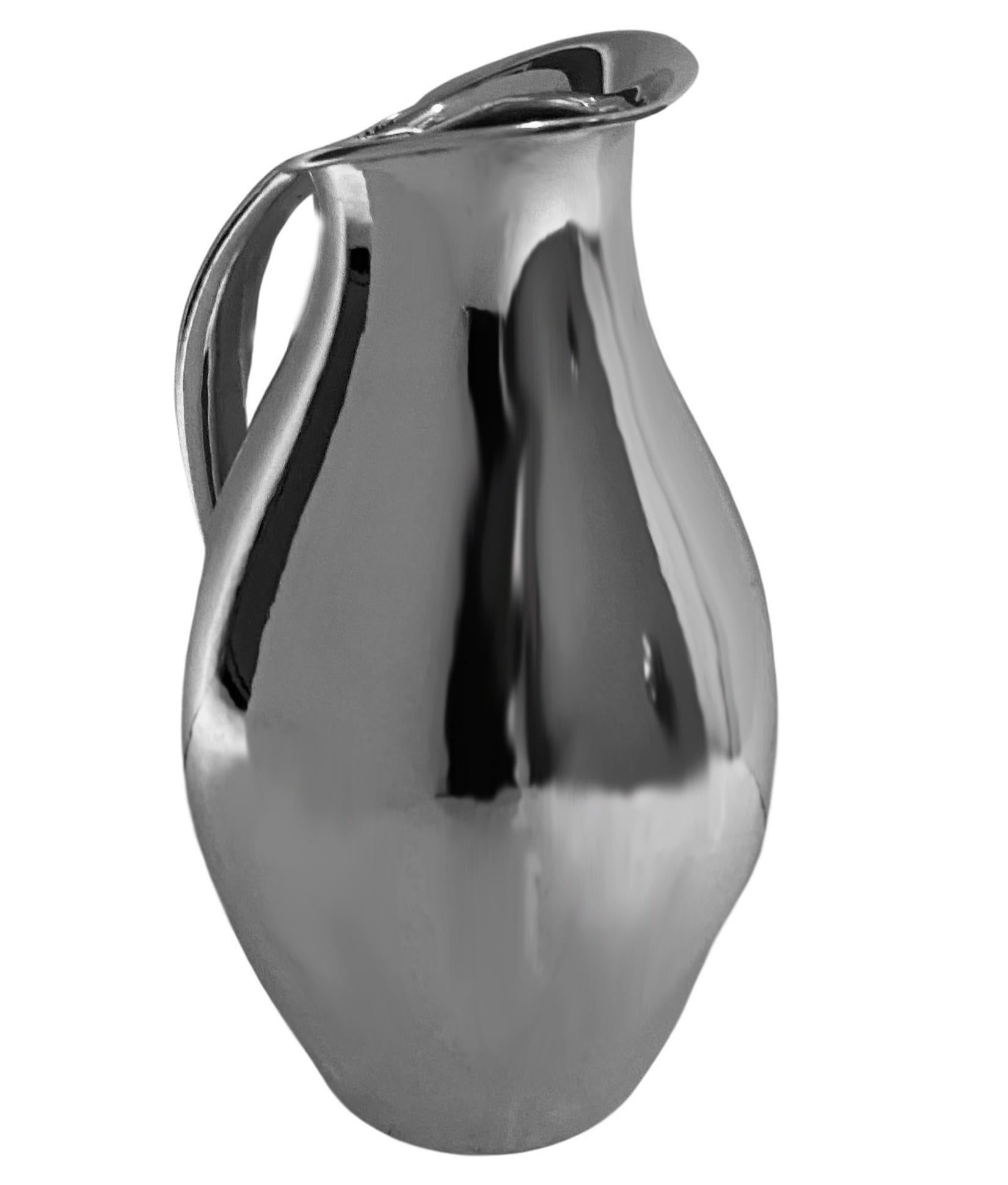 Georg Jensen, Wasserkrug aus Sterlingsilber, ca. 1950, entworfen von Johan Rohde im Angebot 1
