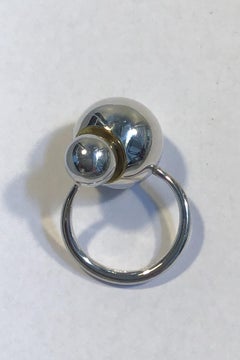 Georg Jensen Sterling Silver with 18 Carat Gold. No 509, Cave Jacqueline Rabun