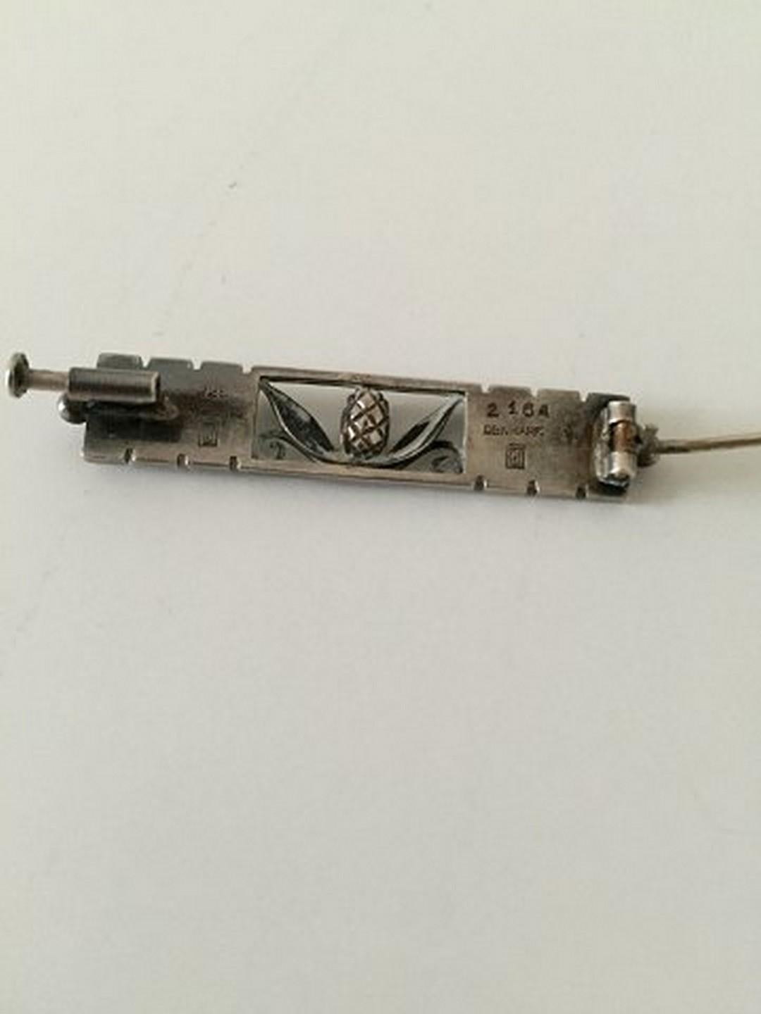 Modern Georg Jensen Sterling Sølv Brooch No 216A For Sale