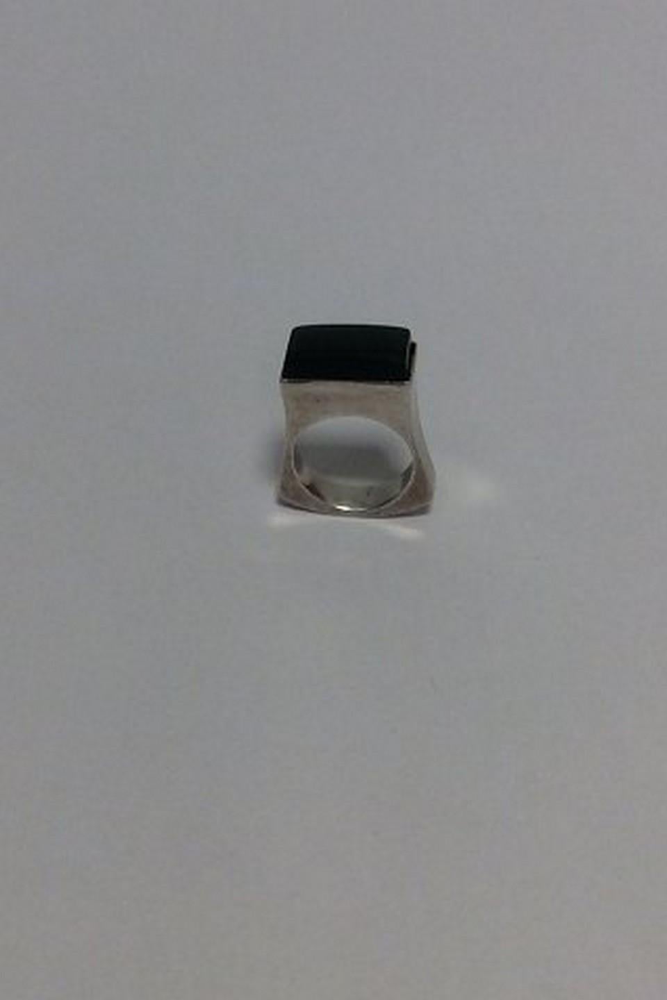 Georg Jensen Sterling Sølv Moderne Anillo nº 180 Med Sten Moderno en venta