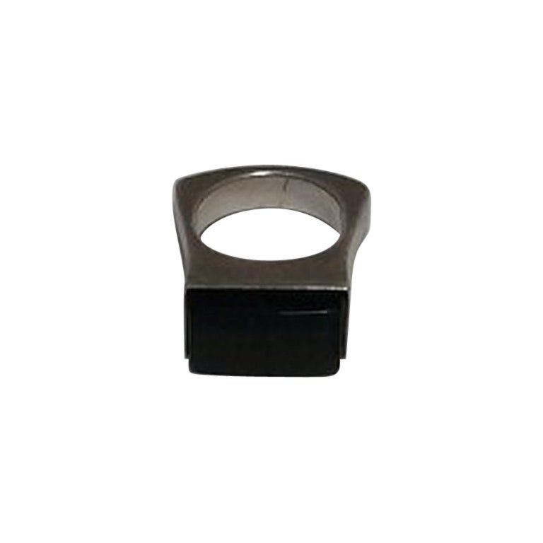 Georg Jensen Sterling Sølv Moderne Anillo n�º 180 Med Sten en venta