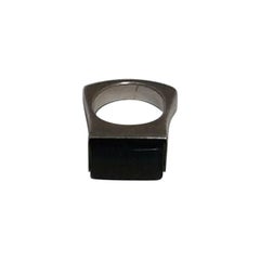 Georg Jensen Sterling Sølv Moderne Anillo nº 180 Med Sten