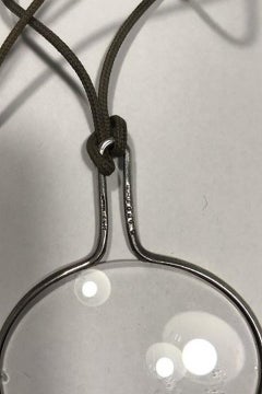 Georg Jensen String with Sterling Silver Pendant No 400 'Magnifying Glass' Torun