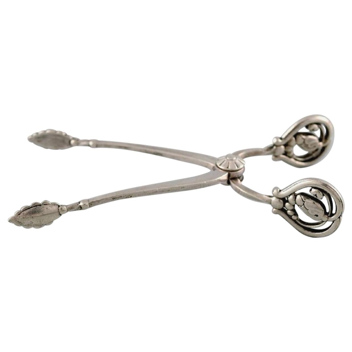 Georg Jensen Sugar Tang in Sterling Silver, 'Blossom' For Sale