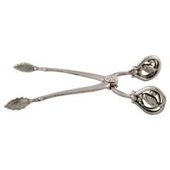 Antique Georg Jensen Sugar Tang in Sterling Silver, 'Blossom'