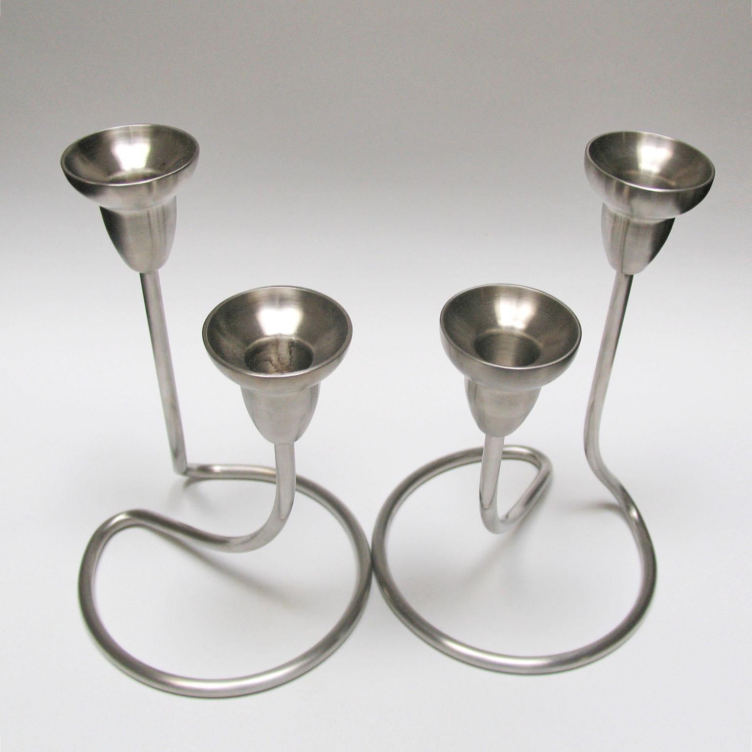 Georg Jensen Swing Candleholders In Excellent Condition In Bochum, NRW