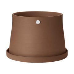 Georg Jensen Terra Pot Terra Large in Terracotta and Stainless Steel