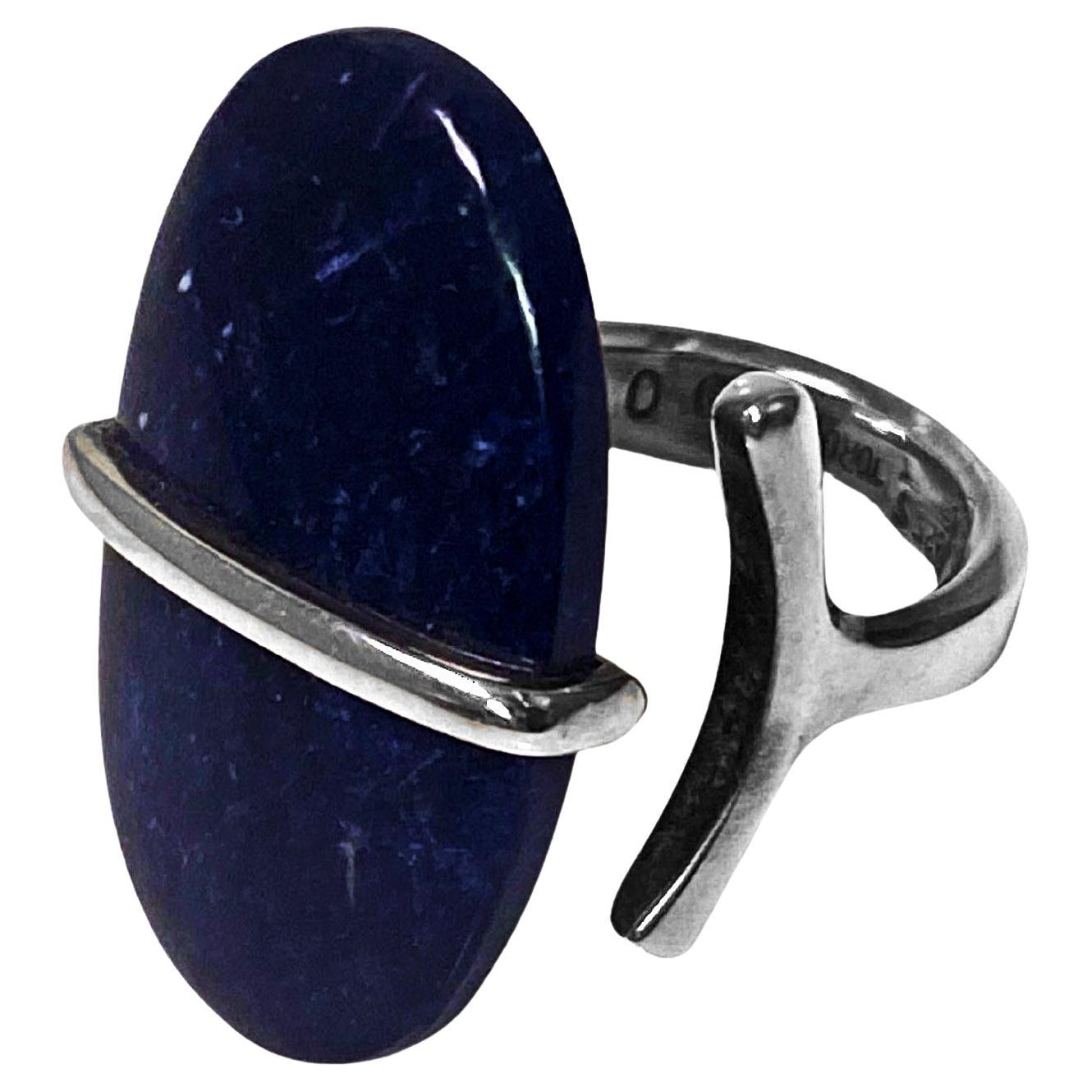 Georg Jensen Torun Bulow-Hube Sodalit-Ring, ca. 1970 im Angebot