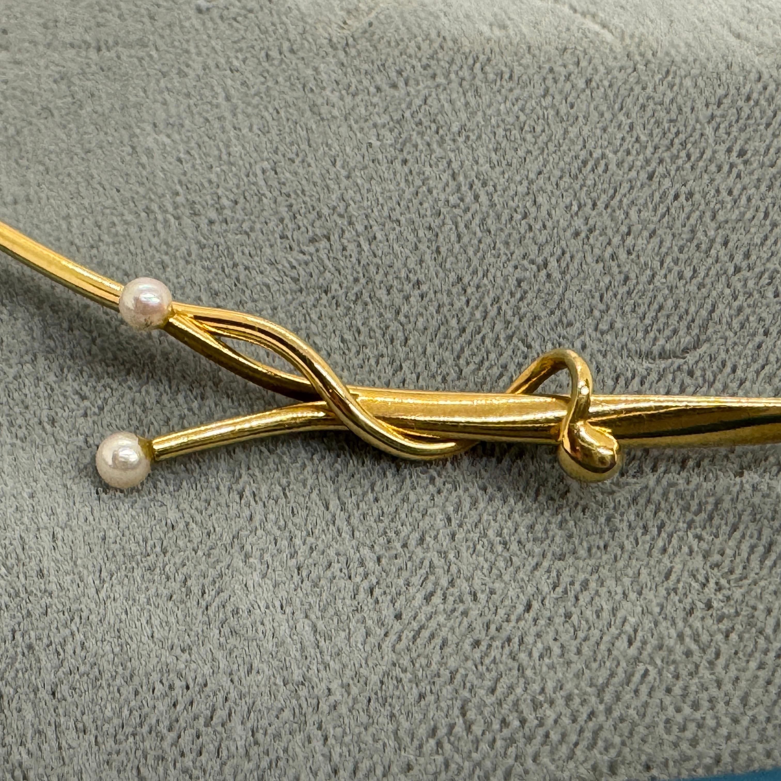 Georg Jensen Torun Collier 18K Yellow Gold with Pearls No. 904 For Sale 1