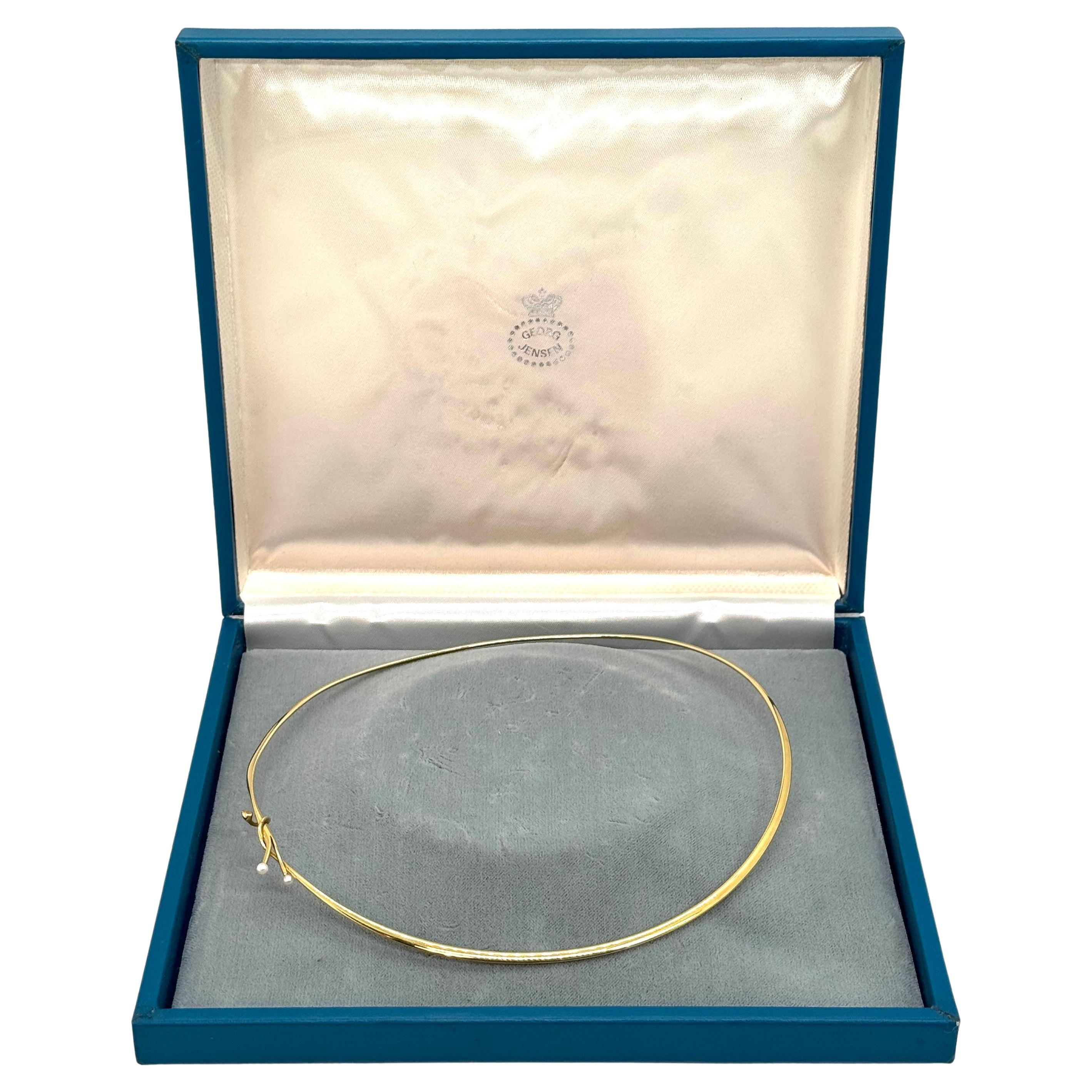 Georg Jensen Torun Collier 18K Yellow Gold with Pearls No. 904 For Sale