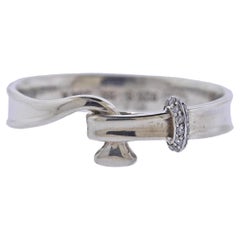 Georg Jensen Torun Hook Diamond Silver Ring 204 A