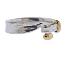 Georg Jensen Torun Hook Gold Silver Ring 204 A