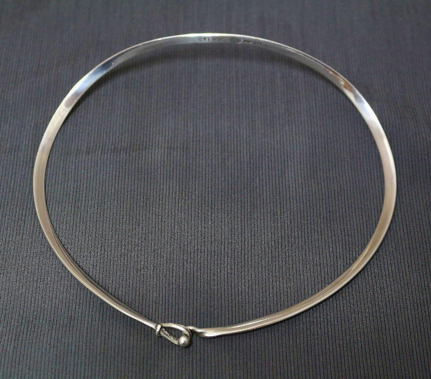 Georg Jensen Torun Silver Necklace No. 168 circa 1960 Danish Jewelry In Good Condition For Sale In Labrit, Landes