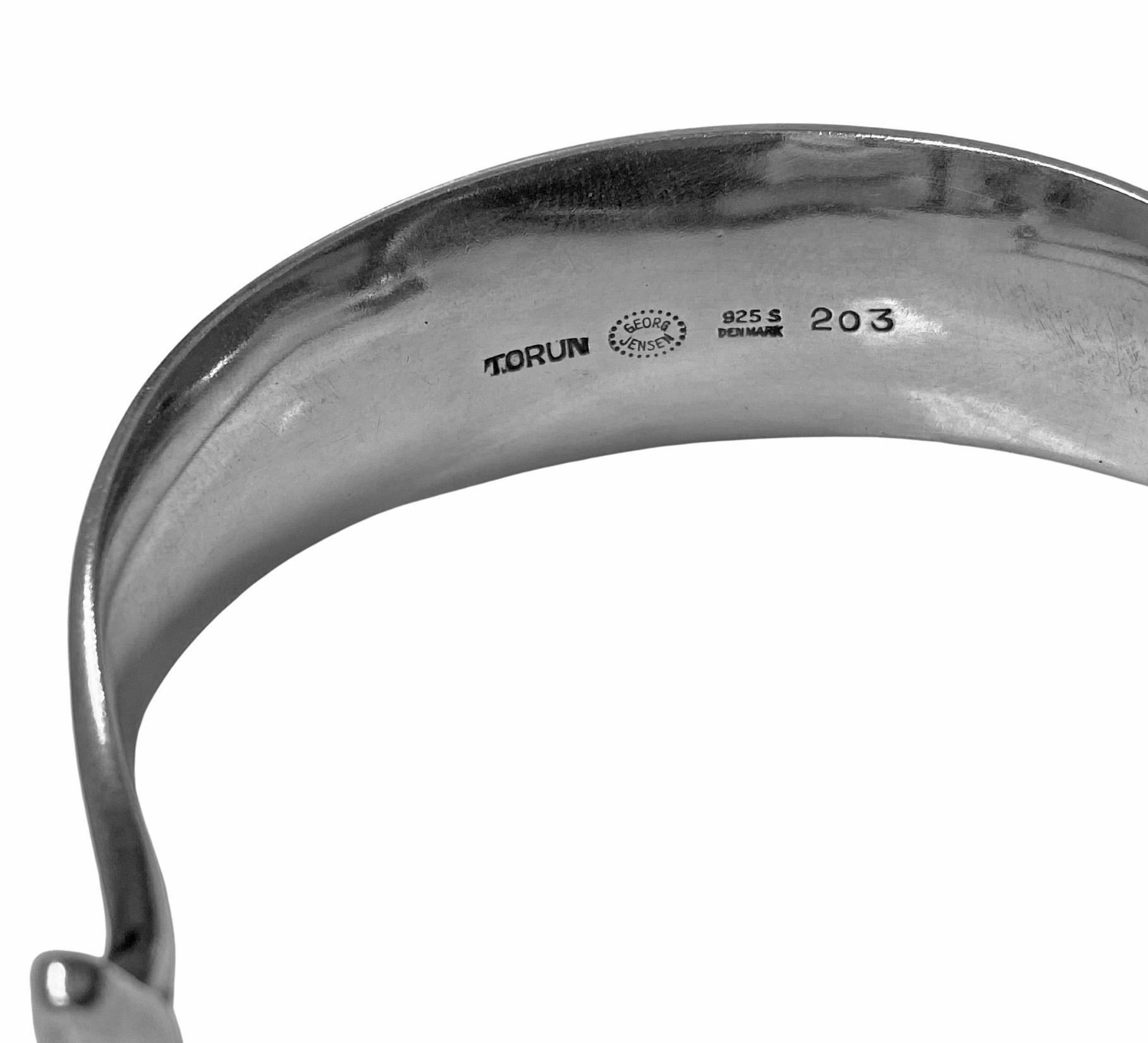 Georg Jensen Torun Sodalite Bangle No 203, circa 1969 1