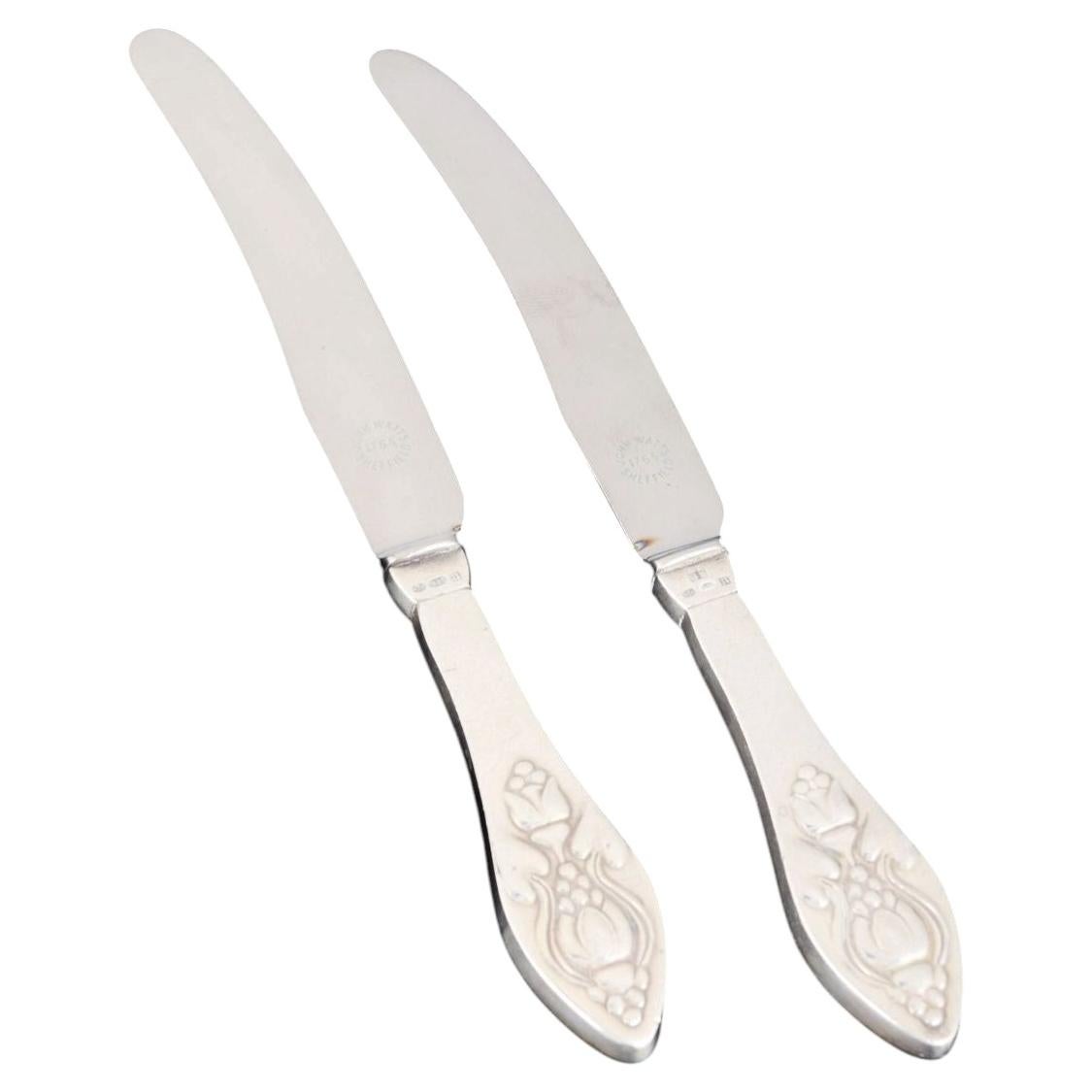 Georg Jensen. Two 'Fuchsia' fruit knives in sterling silver and stainless steel. For Sale